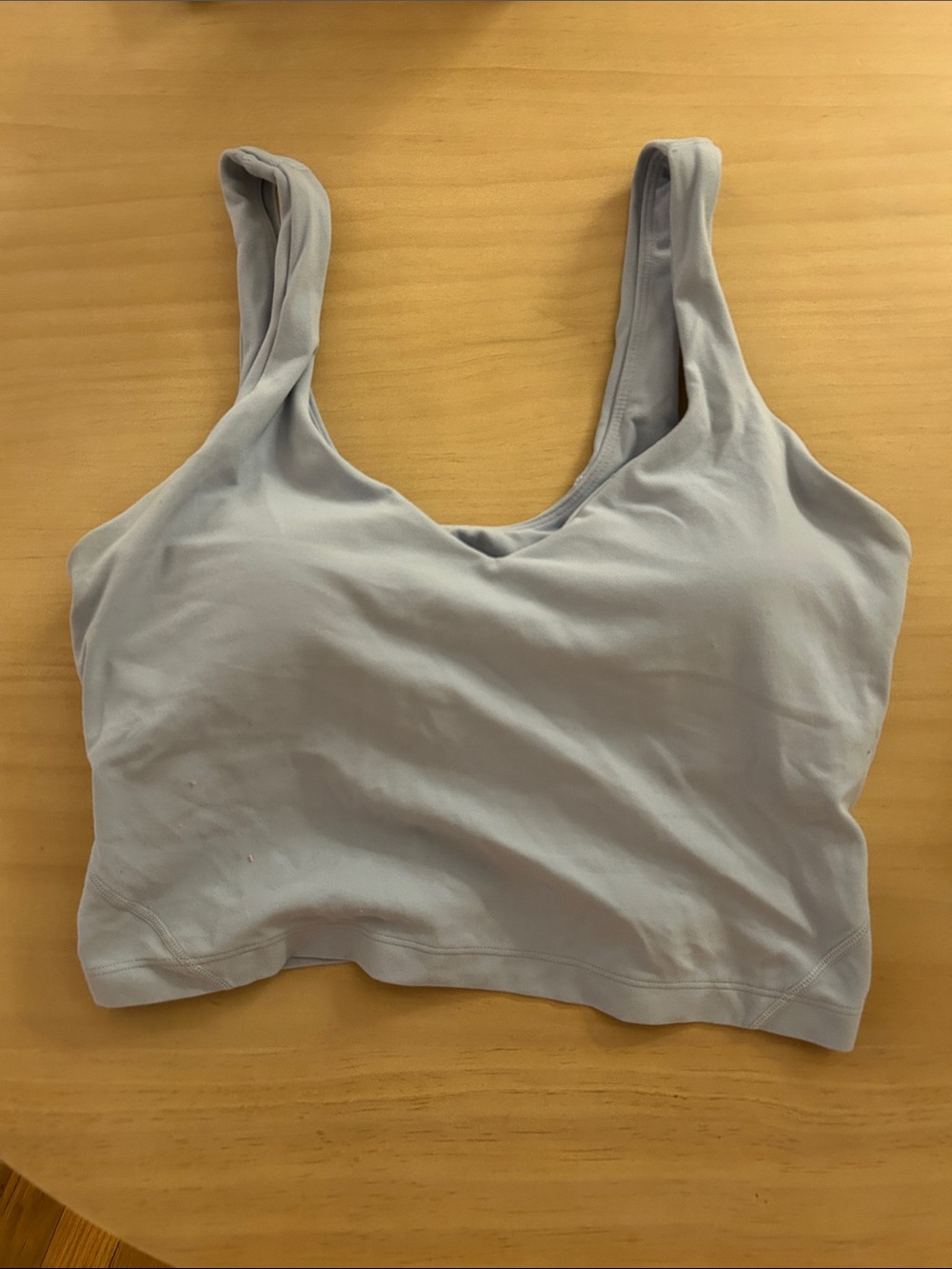lululemon athletica Light Gray Scoop Neck Sports Bra